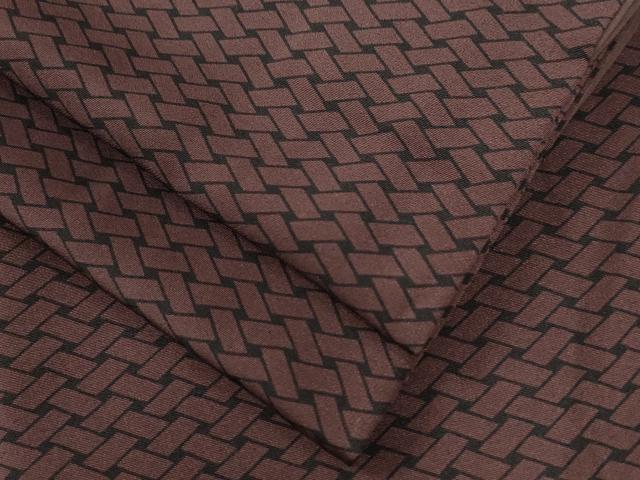 平和屋着物●上質な小紋 網目文 黒地 正絹 逸品 CAAZ3816yc