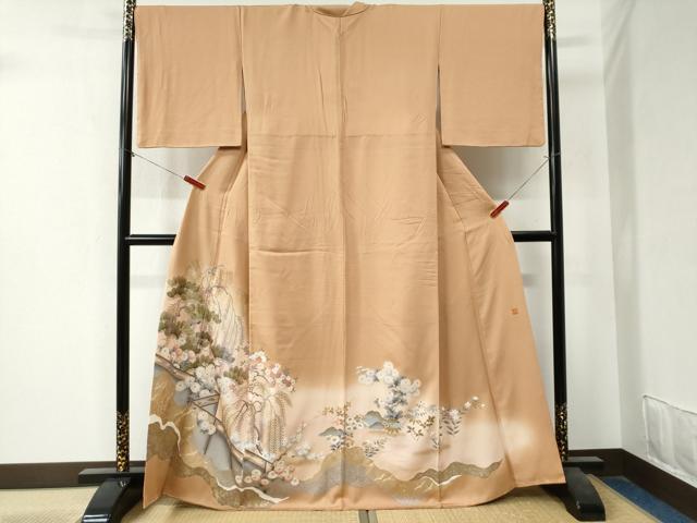 平和屋着物●豪華色留袖 作家物 枝垂れ柳花松文 暈し染め 金銀彩 正絹 逸品 CAAZ3826yc