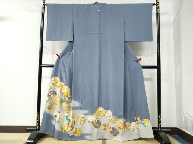 平和屋着物●豪華色留袖 花鳥丸文 暈し染め 金彩 正絹 逸品 CAAZ3895yc