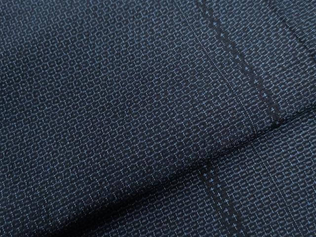 平和屋着物●本塩沢 110亀甲 変わり縞 正絹 逸品 CAAZ3919yc
