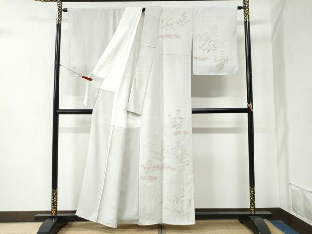 平和屋着物●訪問着 作家物 一珍染 草花文 正絹 逸品 未使用 CAAZ3994yc