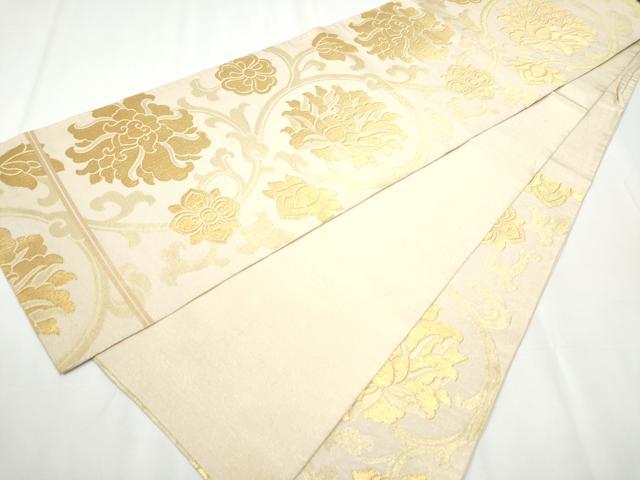 平和屋着物●西陣 川島織物 六通柄 本袋帯 更紗花文 正絹 逸品 CAAZ4268hy