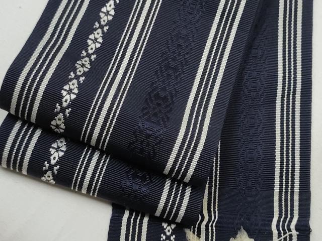 平和屋着物●男性 本場筑前博多織 角帯 献上 正絹 逸品 CAAZ4304hy