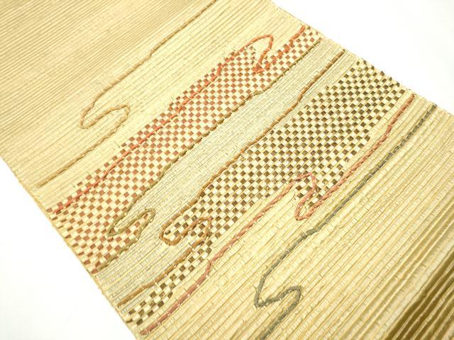 平和屋着物●太鼓柄袋帯 エ霞文 金彩 正絹 逸品 CAAZ4319hy
