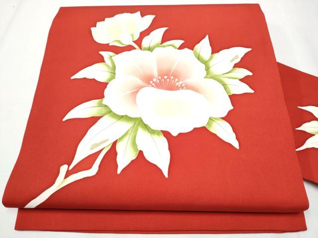 平和屋着物●塩瀬 九寸名古屋帯 枝花文 金彩 正絹 逸品 CAAZ4362hy
