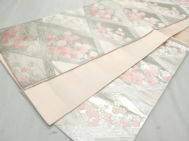 平和屋着物◎六通柄袋帯 唐織 草花文 金銀糸 正絹 逸品 CAAZ4777fb