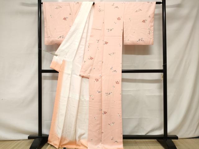平和屋着物■上質な小紋 椿 正絹 逸品 CAAZ5415ev