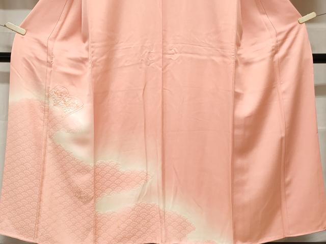 平和屋着物■色留訪問着 総刺繍 冊子花文 青海波文 暈し染め 正絹 逸品 CAAZ5800ev