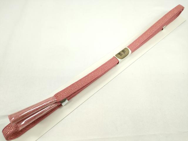 平和屋着物●和装小物 帯締め・帯揚げセット 地紙花文 金彩 真朱色 逸品 未使用 CAAZ6042ju