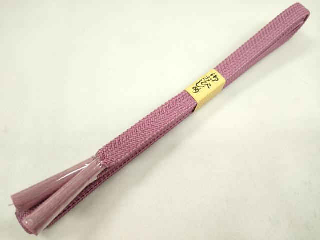 平和屋着物●和装小物 帯締め・帯揚げセット 色無地 丹後ちりめん 菖蒲色 逸品 未使用 CAAZ6274ju