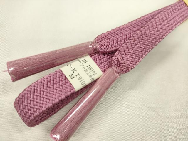 平和屋着物●和装小物 帯締め・帯揚げセット 色無地 丹後ちりめん 菖蒲色 逸品 未使用 CAAZ6274ju