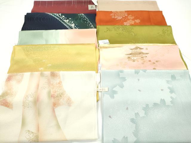平和屋着物★和装小物 帯揚げ10枚セット 正絹 逸品 未使用 CAAZ6343ju