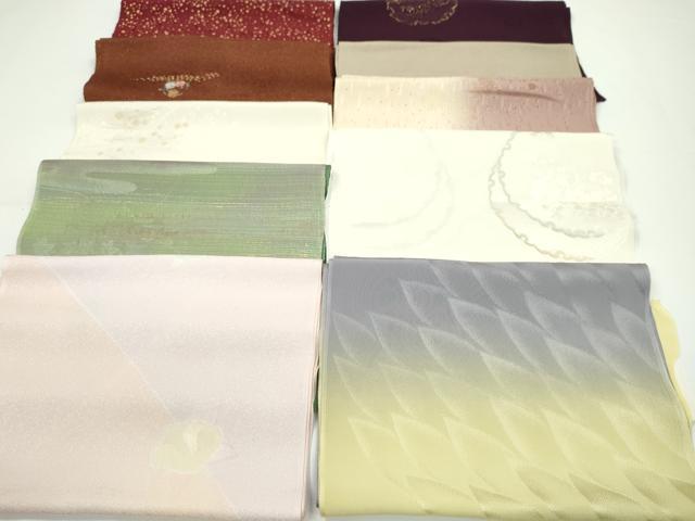 平和屋着物★和装小物 帯揚げ10枚セット 丹後ちりめん 正絹 逸品 CAAZ6397ju