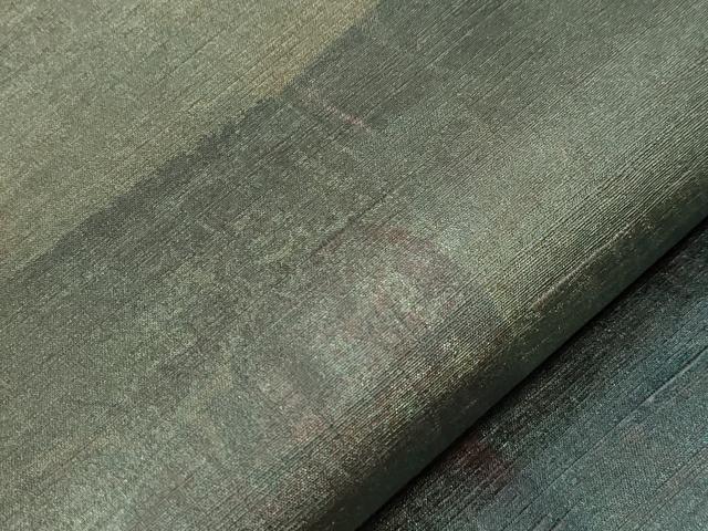 平和屋着物●全通柄袋帯 紬地 霞文 引箔 正絹 逸品 未使用 CAAZ6428dy