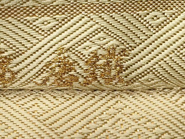 平和屋着物●佐賀錦 本場筑前博多織 大倉織物 誠之輔 六通柄袋帯 唐織 雲取り文 金糸 正絹 逸品 未使用 CAAZ6440dy