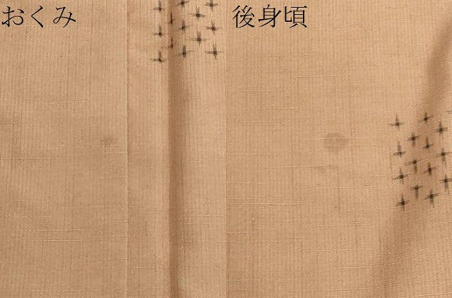 平和屋着物●上質な紬 十字絣 正絹 逸品 CAAZ6493dy