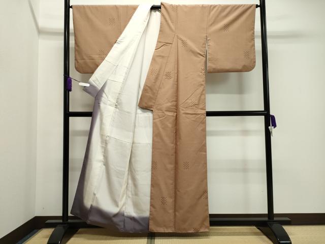 平和屋着物●上質な紬 十字絣 正絹 逸品 CAAZ6493dy
