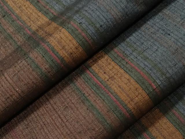 平和屋着物●上質な紬 縞 正絹 逸品 CAAZ6494dy