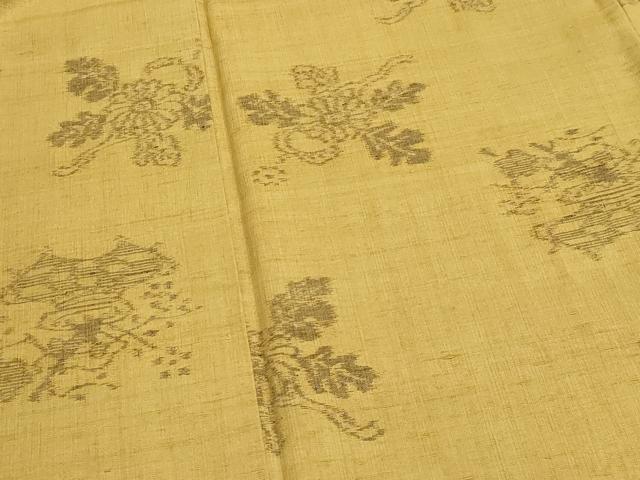 平和屋着物●上質な紬 草花文 正絹 逸品 未使用 CAAZ6516dy