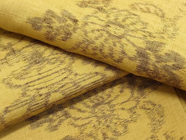 平和屋着物●上質な紬 草花文 正絹 逸品 未使用 CAAZ6516dy
