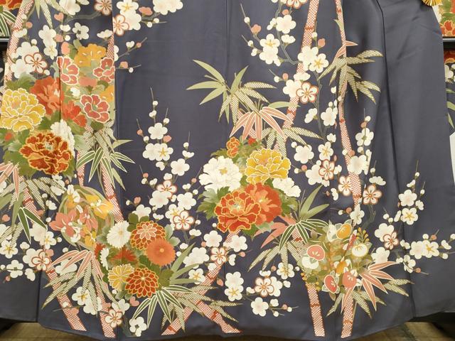 平和屋着物●豪華振袖 駒刺繍 草花丸文 金彩 正絹 逸品 CAAZ6923ze