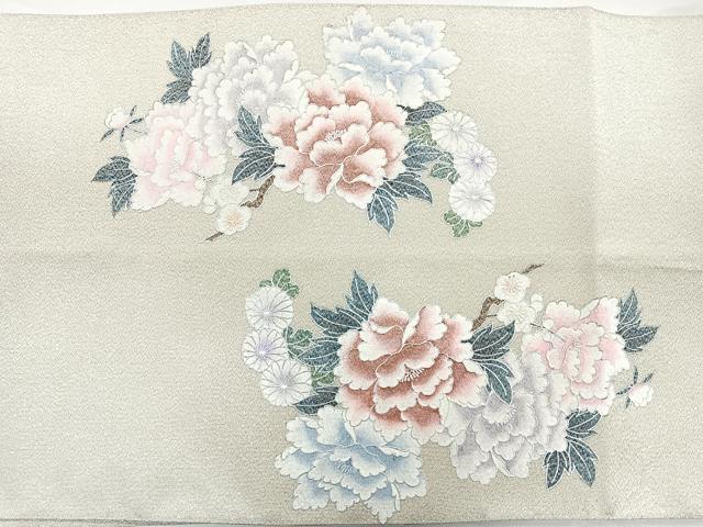 平和屋着物◎太鼓柄袋帯 綴れ 花車文 銀彩 正絹 逸品 CAAZ7204nb