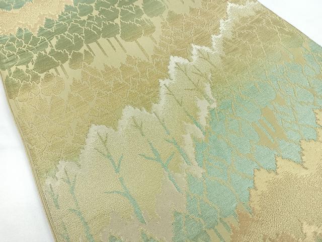 平和屋着物◎六通柄袋帯 樹林文 金銀糸 正絹 逸品 CAAZ7336nb