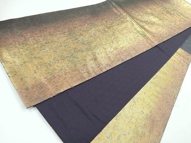 平和屋着物◎六通柄袋帯 霞文 引箔 正絹 逸品 CAAZ7379nb