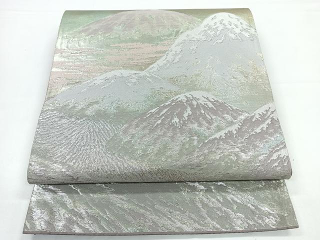 平和屋着物◎六通柄袋帯 重ね山 金銀糸 正絹 逸品 CAAZ7438nb