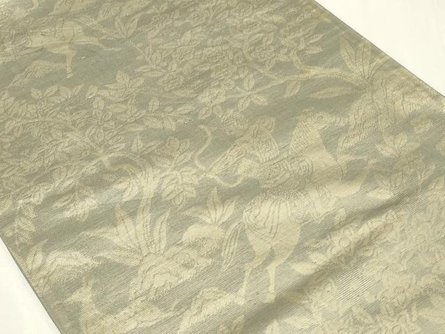 平和屋着物◎六通柄袋帯 狩猟文 金糸 正絹 逸品 CAAZ7701in