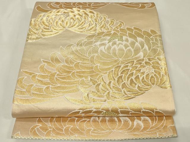 平和屋着物◎六通柄袋帯 草花文 金糸 正絹 逸品 CAAZ7804in