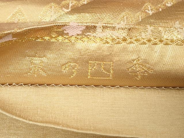 平和屋着物◎六通柄袋帯 京の四季 御室 金糸 正絹 逸品 CAAZ7867in