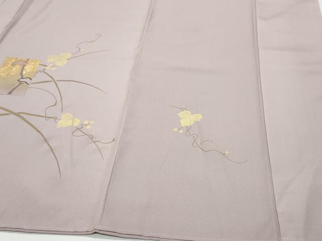 平和屋着物●訪問着 竹屋町刺繍 色紙休み鳥花唐草文 金彩 正絹 逸品 CAAZ8018vf