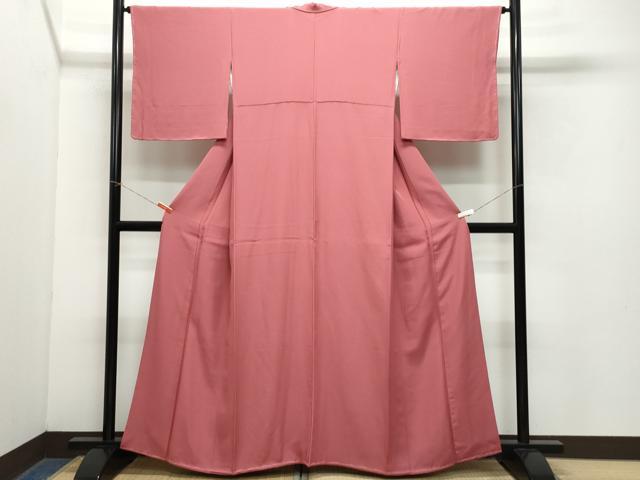 平和屋着物●上質な色無地 今様色 正絹 逸品 未使用 CAAZ8164vf