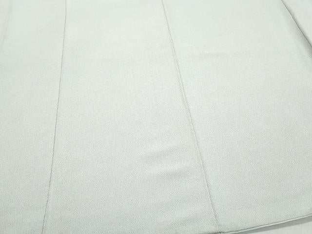 平和屋着物●上質な色無地 利休白茶色 鬼しぼ縮緬 正絹 逸品 CAAZ8188vf