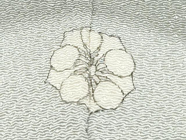 平和屋着物●上質な色無地 利休白茶色 鬼しぼ縮緬 正絹 逸品 CAAZ8188vf