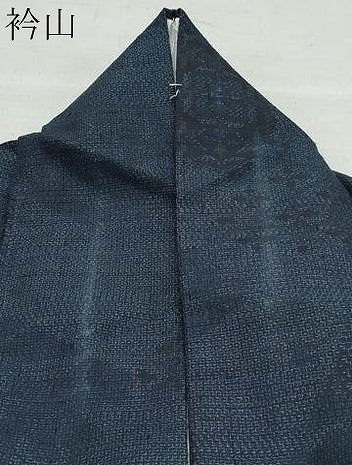 平和屋着物●結城紬 100亀甲 切嵌花唐草文 正絹 逸品 CAAZ8195vf