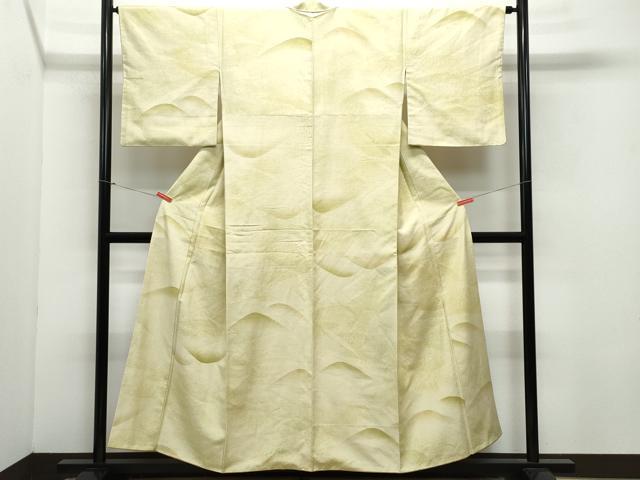 平和屋着物●上質な小紋 紬地 遠山霞文 正絹 逸品 CAAZ8206vf
