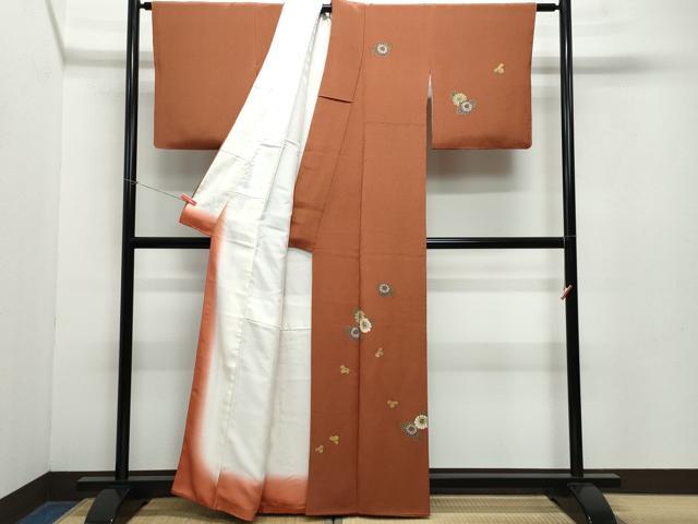 平和屋着物●訪問着 舞花文 金彩 鬼しぼ縮緬 正絹 逸品 CAAZ8218vf