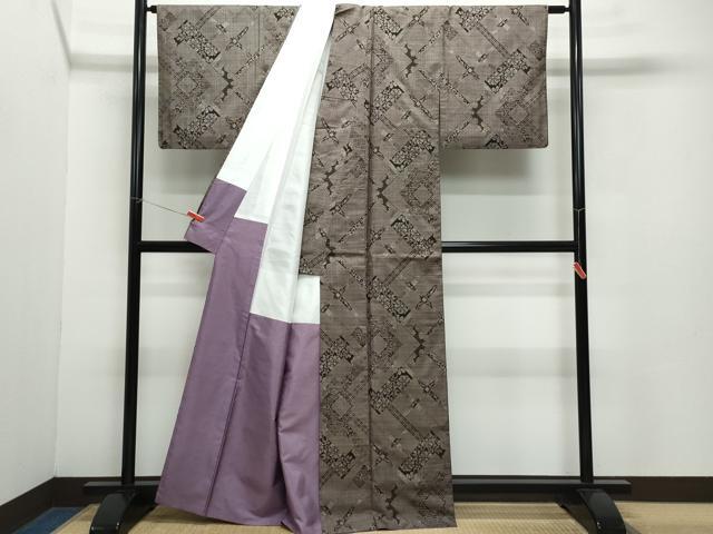 平和屋着物●本場大島紬 7マルキ 吉祥花文 正絹 逸品 CAAZ8248vf