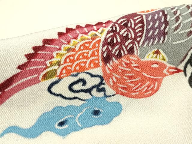 平和屋着物●豪華黒留袖 型染め 鳳凰草花文 正絹 逸品 CAAZ8269vf