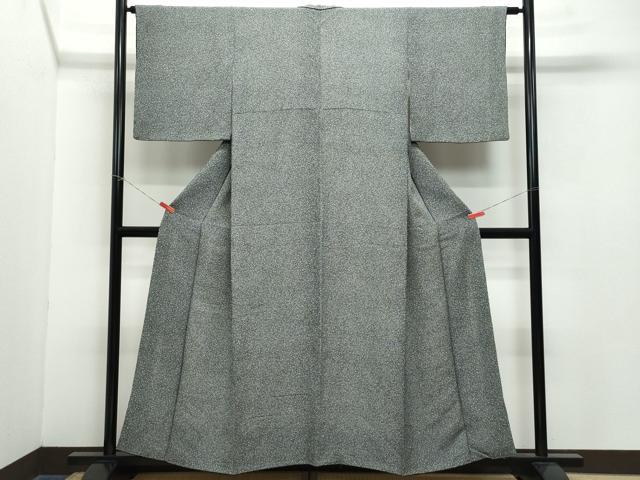 平和屋着物●上質な小紋 大小あられ 黒地 正絹 逸品 CAAZ8272vf