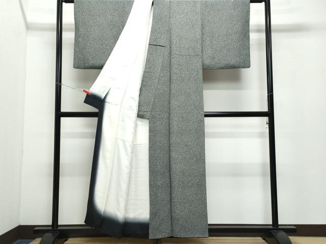 平和屋着物●上質な小紋 大小あられ 黒地 正絹 逸品 CAAZ8272vf