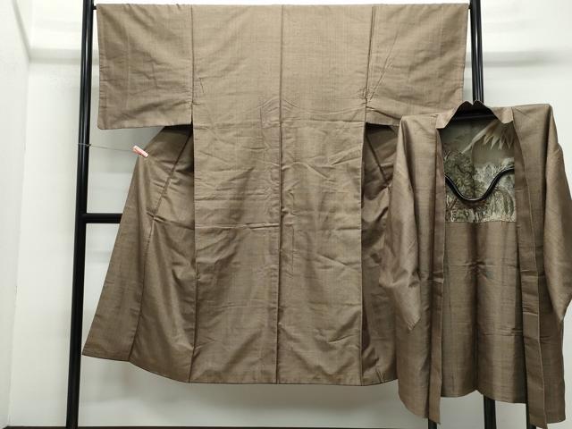 平和屋着物●男性 本場大島紬 アンサンブル 霞文 正絹 逸品 CAAZ8281vf