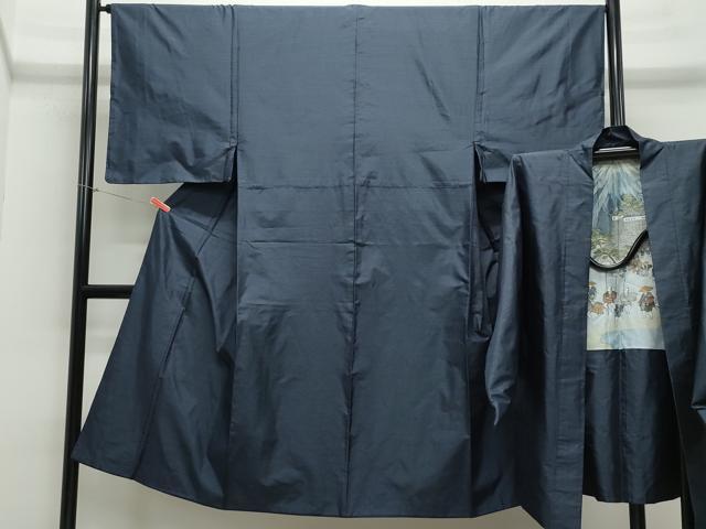 平和屋着物●男性 本場大島紬 アンサンブル 80亀甲 総詰め 正絹 逸品 CAAZ8282vf