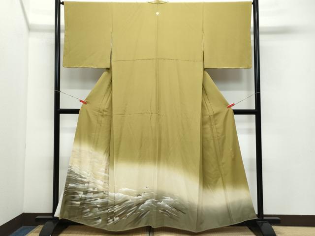 平和屋着物●豪華色留袖 作家物 手描き 千畳敷 立波文 金銀彩 正絹 逸品 CAAZ8347vf