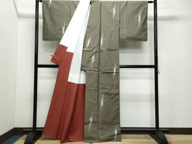 平和屋着物●上質な紬 草花文 正絹 逸品 未使用 CAAZ8395vf