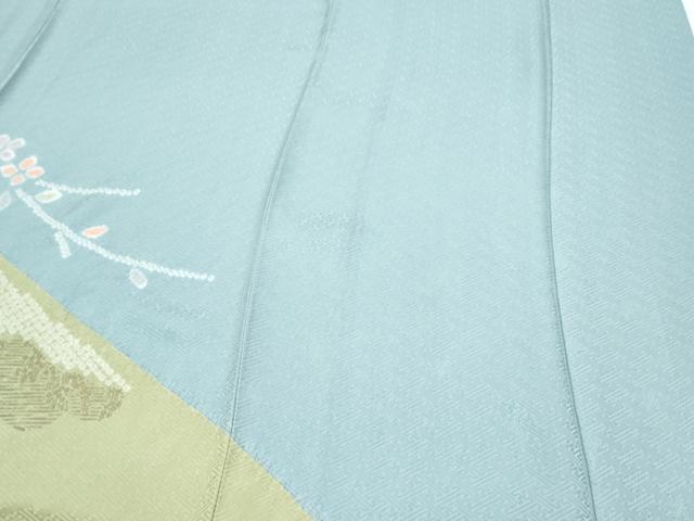 平和屋着物●訪問着 絞り 刺繍 枝花文 暈し染め 正絹 逸品 CAAZ8804th
