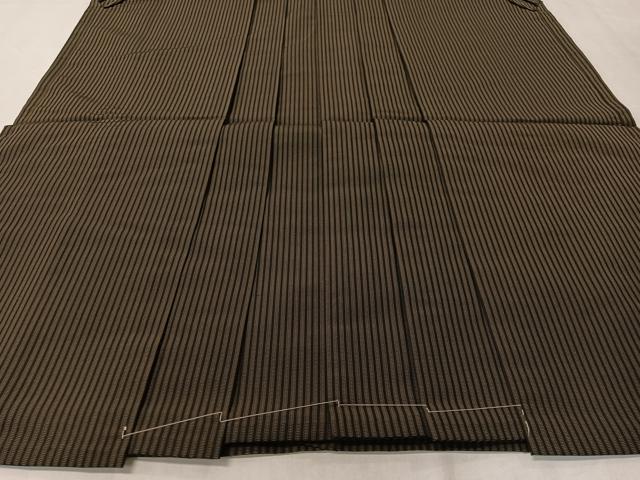 平和屋着物●男性 馬乗り袴 縞 正絹 逸品 未使用 CAAZ9973vp
