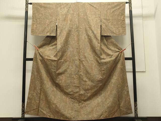 平和屋着物■上質な紬 切り嵌め吉祥花文 正絹 逸品 未使用 CABA0154oy